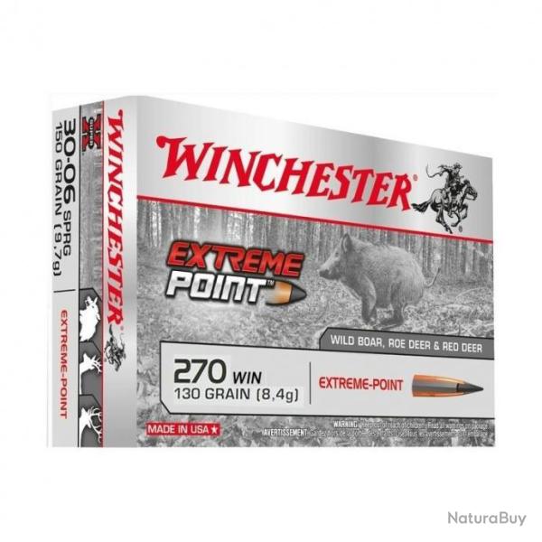 Munitions Winchester Extreme Point 8.4g 130gr - Cal. 270 Win. x2 boites