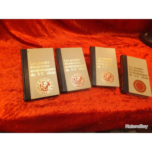 Les grande d�couvertes  arch�ologiques du XX siecle en 4 tomes     bon �tat