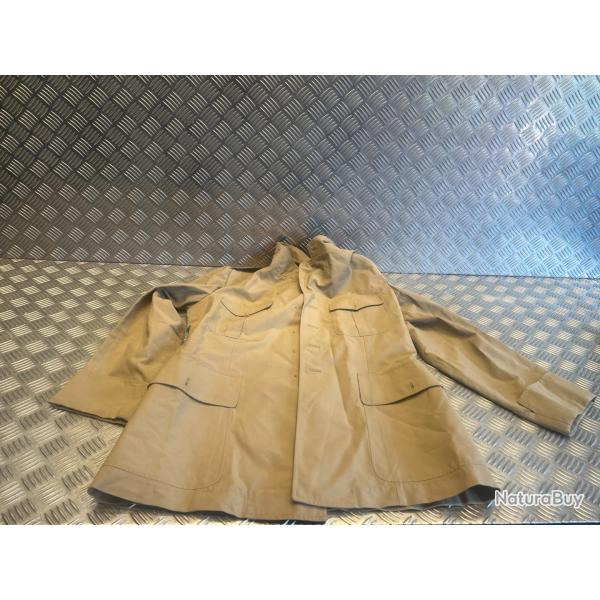 Blazer veste chemise militaire beige officier combat uniforme paul boye paris arm�e fran�aise r�tro
