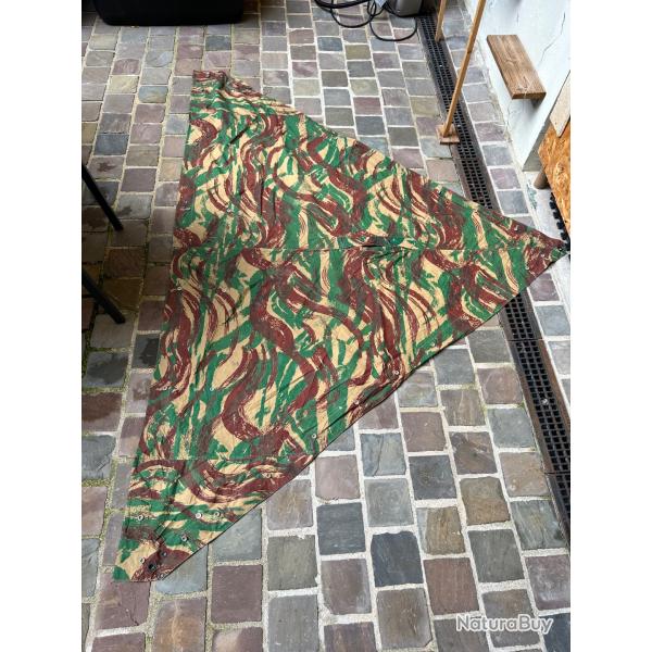 Demi toile de tente / poncho Arm�e Fran�aise camouflage guerre Algerie  (18)