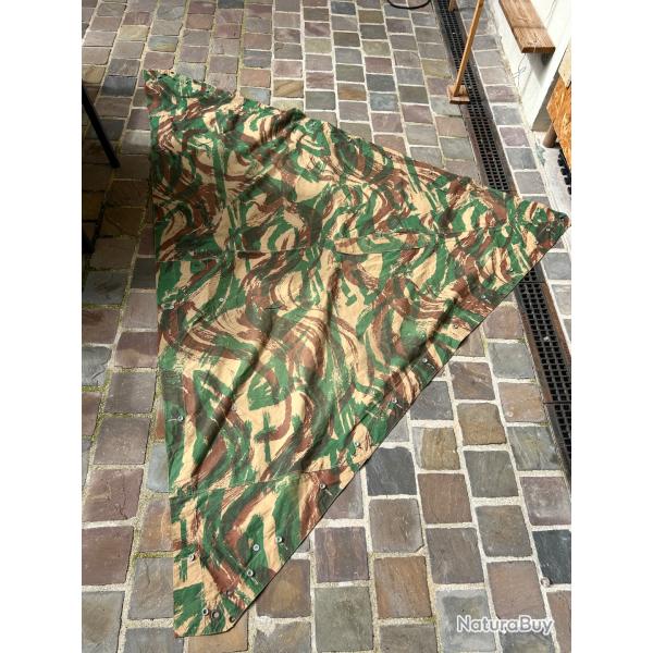 Demi toile de tente / poncho Arm�e Fran�aise camouflage guerre Algerie  (19)