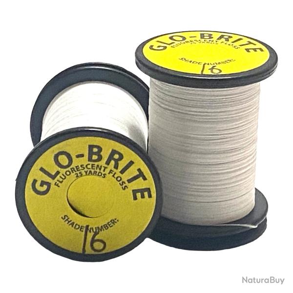 glo brite floss 25 yd soie de montage blanc