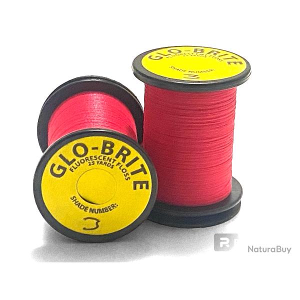 glo brite floss 25 yd soie de montage crinson
