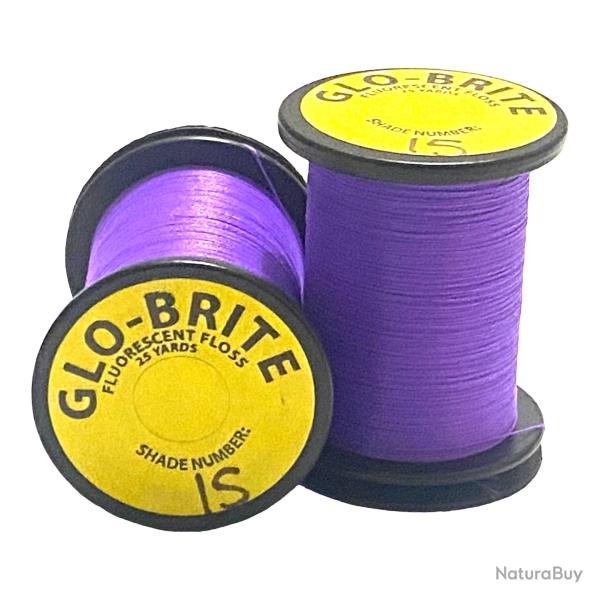 glo brite floss 25 yd soie de montage orange fluo