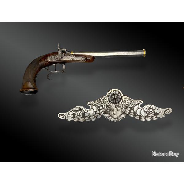PISTOLET D'HONNEUR  PERCUSSION, par Nicolas BOUTET France - XIXme sicle.