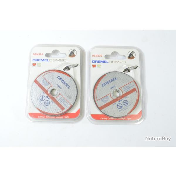 2 x DREMEL DSM520 pour disqueuse DSM20 77mm. 8710364060795