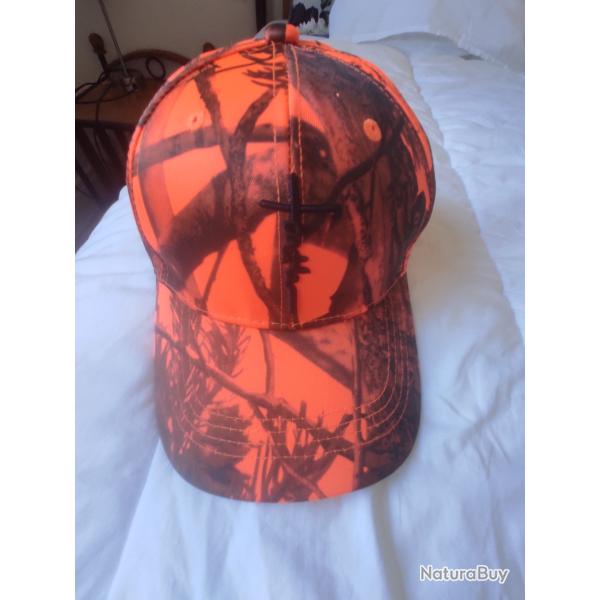 Casquette de chasse camo orange