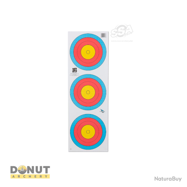 Blason tir  l'arc Fita Tri Spot 40Cm Arc  poulie Avalon - Par 100