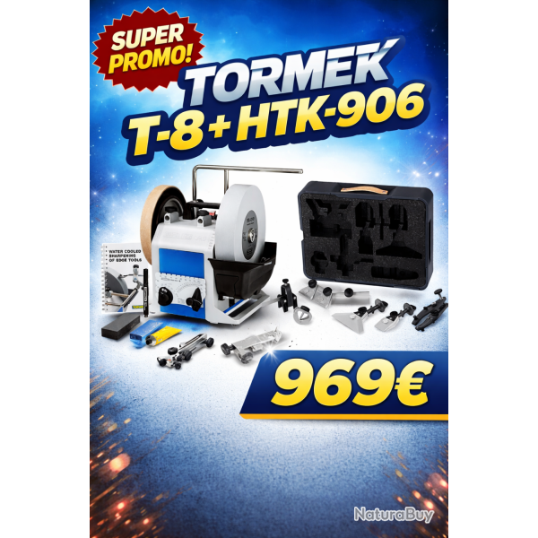 Tormek T-8 Original avec Kit HTK-906 - Syst�me complet d'aff�tage professionnel