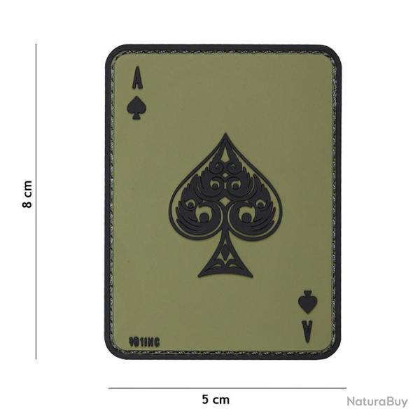 Patch 3D PVC As de pique vert