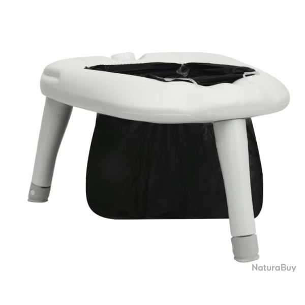 Toilette de camping avec sacs 200 kg plastique gris 48x36x28 cm pratique facile voyage dplacement