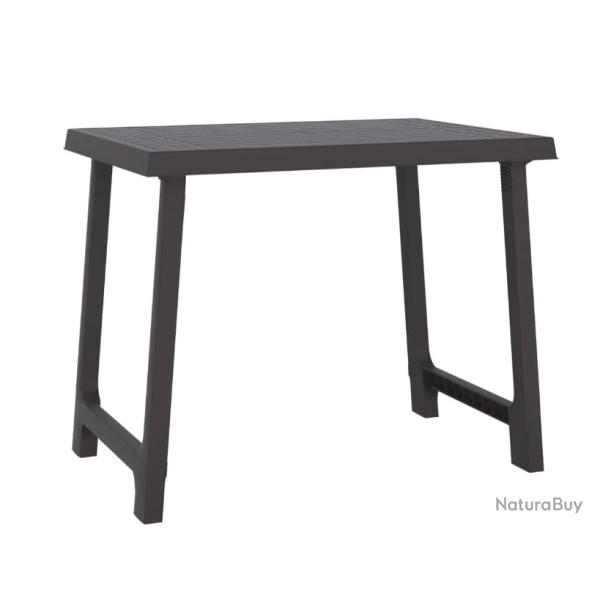 Table de camping anthracite 79x56x64 cm Polypropyl�ne aspect bois pratique ext�rieur