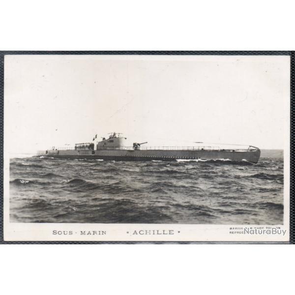 CPA - MARINE DE GUERRE - Sous - Marin " ACHILLE " N�1477