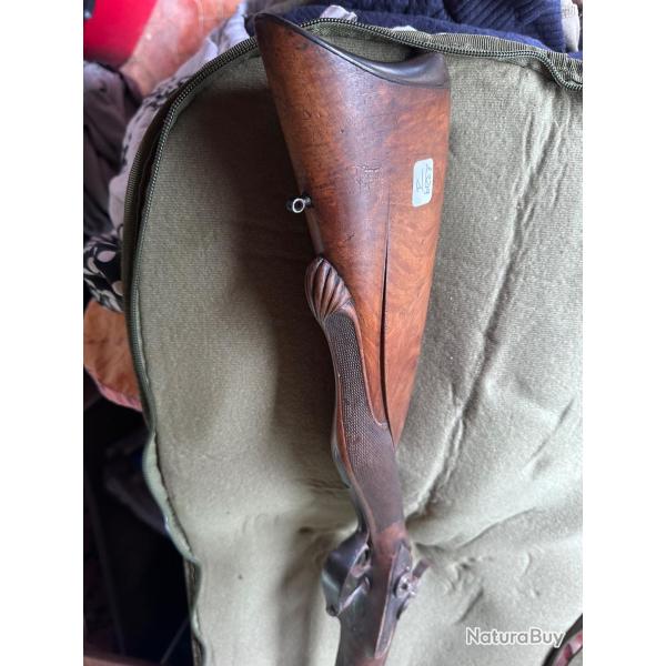 Fusil � poudre noire 2 canons XIX si�cles.