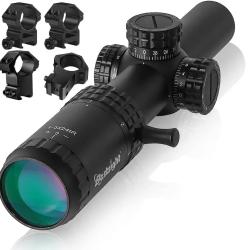 Lunette de Vis&eacute;e 1-5x24 HD Tube 30mm R&eacute;ticule Grav&eacute; Rouge Vert &Eacute;tanche IPX7 Chasse Battue Tir Sporti