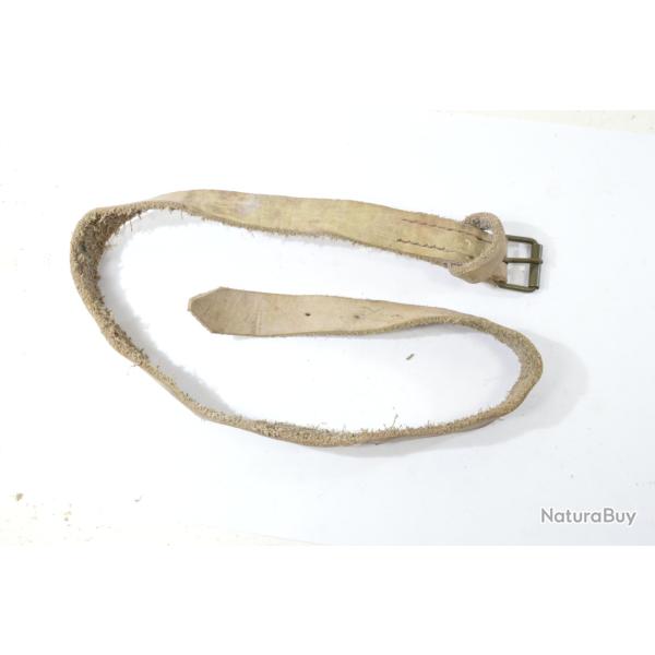 Sangle cuir beige / blanc pour sac � dos. Id�al reconstitution Premier Empire, Napoleon III 3
