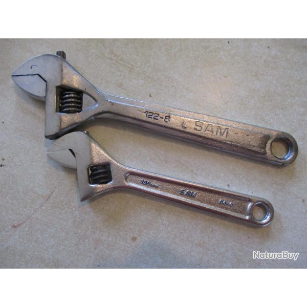 2 cl�s � molette sam 6 et 8 pouces