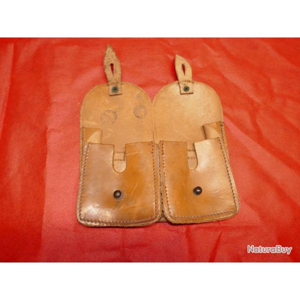 Porte chargeur cuir de FSA 49, 49/56 pour 2 chargeurs ou des clips chargeur