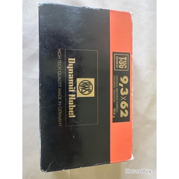 Balles RWS dynamit Nobel 19g 293gr rare 9,3x62