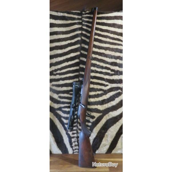 Carabine MANNLICHER SCHOENAUER Stutzen Mod.NO cal.270win canon 60cm + lunette KAHLES
