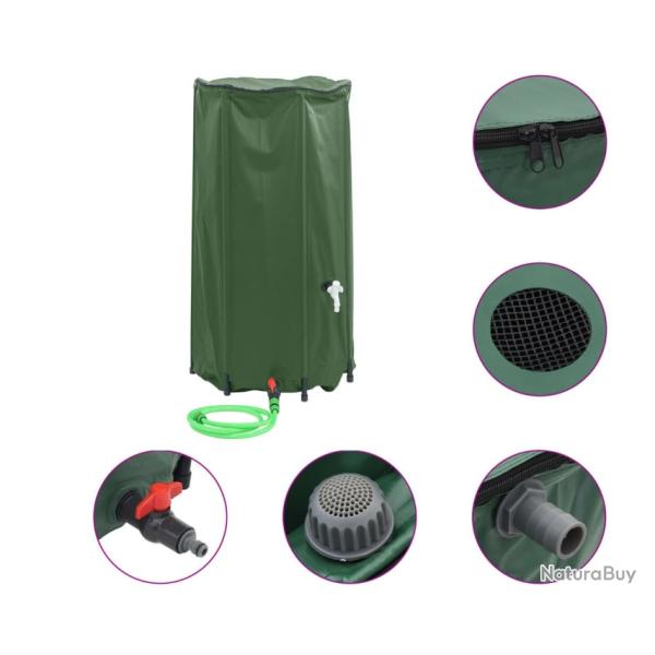 R�servoir eau robinet pliable 100 L PVC vert pratique r�cup�ration solution