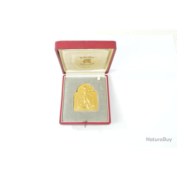 M�daille de table Bronze dor� ''m�daille d'or de la ville de Bruxelles'' 1950-60. BELGIQUE FONSON