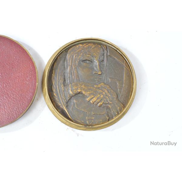 Mdaille de table Bronze Dolf Ledel association des journalistes liberaux 1959 1950-60. BELGIQUE