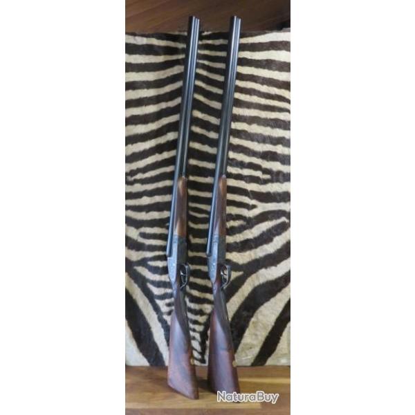 Paire de fusils AYA N1 juxtaposs  platines cal.12/70 canons 71cm  Etat neuf + mallette cuir
