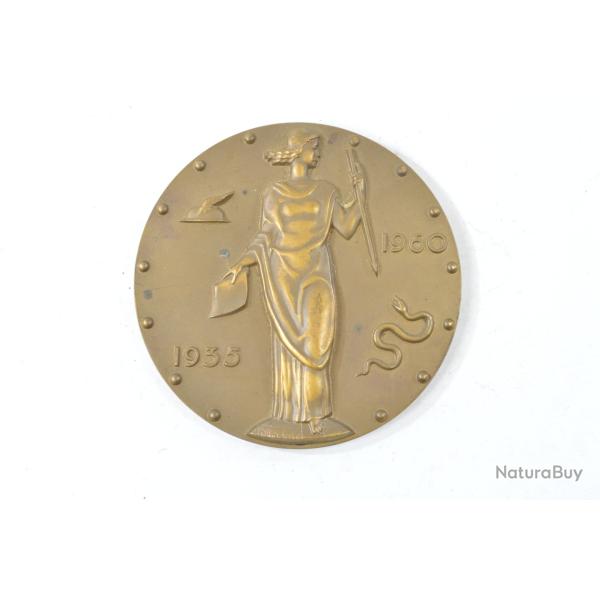 M�daille de table Bronze comit� de la cote de la bourse de Bruxelles Belgique. 1960. FISCH