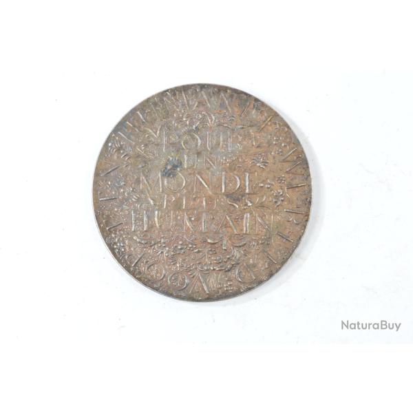 Mdaille de table Bronze argent Belgique, Exposition internationale de Bruxelles 1958