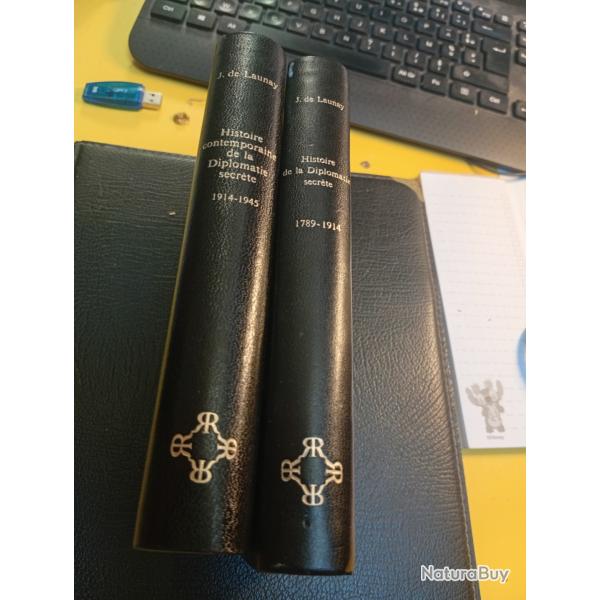 Histoire de la diplomatie secr�te 1789-1914 et 1914-1945 lot de 2