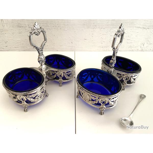 Paire de Salerons Argent 950/ Georges BACHELET Circa 1880 Style Louis XVI