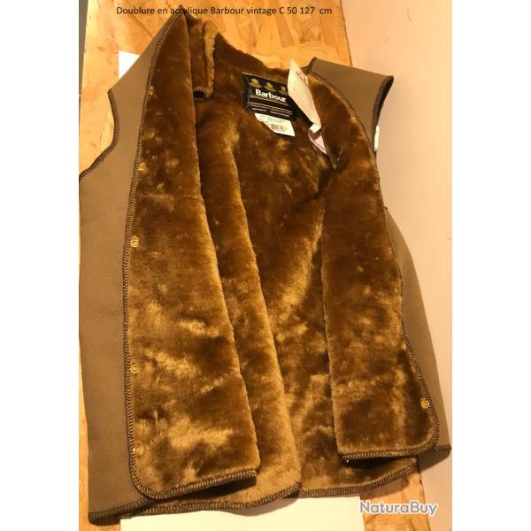 Doublure en acrylique Barbour vintage C 50 127 cm Warm Pile