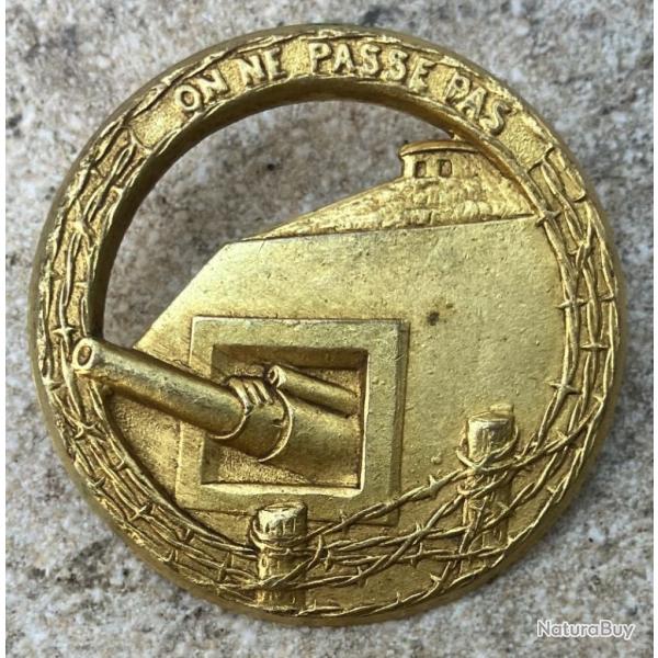 Insigne de Beret Troupes de Forteresse-Ligne Maginot-Poin�on AB
