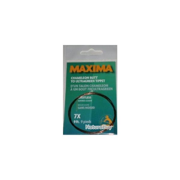 bas de ligne Maxima Chameleon sans noeud en 9' (2,70 m)(15/100)
