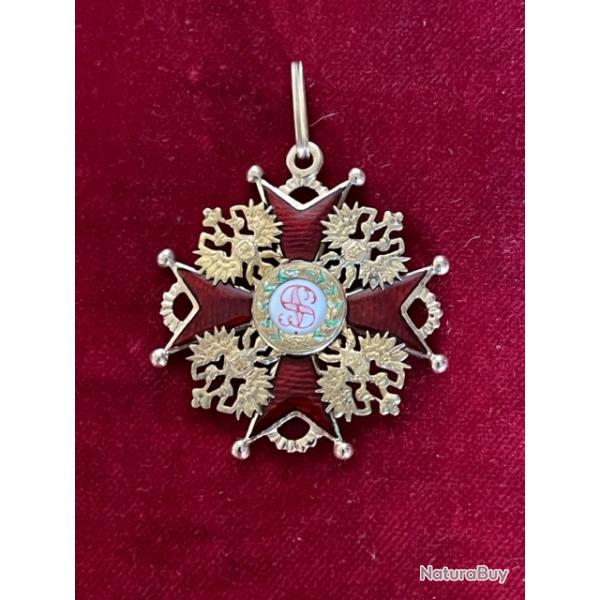 RUSSIE IMPERIALE,ORDRE DE SAINT STANISLAS en OR,3 cl.