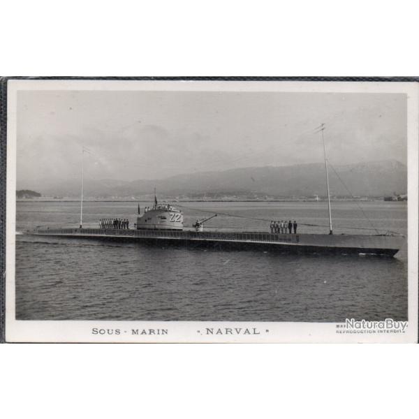 CPA - MARINE DE GUERRE  - SOUS - MARIN " NARVAL "  N�1492