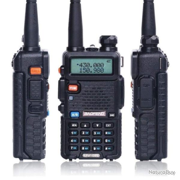 Talkie-walkie baofeng UV-5R - noir - LIVRAISON GRATUITE