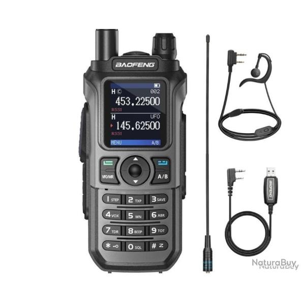 Talkie-walkie baofeng UV-21 pro v2 (Codage CTCSS/DCS) + oreillette + antenne NA771 + c�ble prog - LI