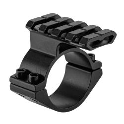 Support de montage optique rond Lensolux avec rail Picatinny &Oslash;30mm et insert &Oslash;25.4mm