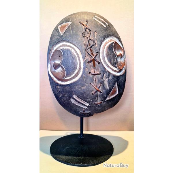 Bouclier d'apparat Fang africain en bois, pice de collection, vendu sans support