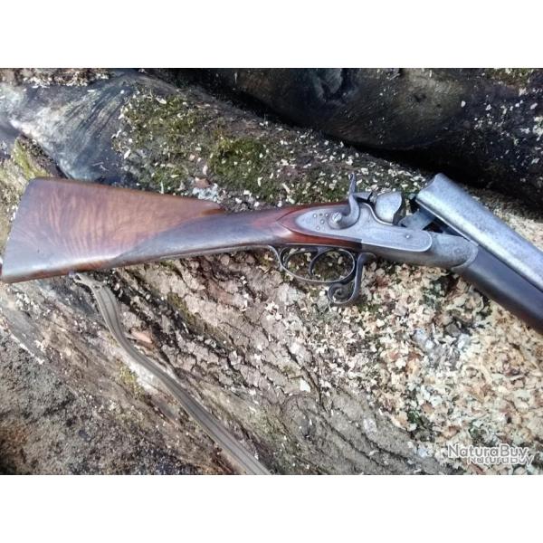 COLLECTION Beau Fusil de Chasse Juxtapos chiens exter CAL 12 GALAND Canons Damas cat D Fonctionnel