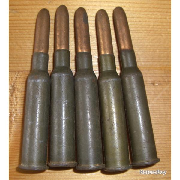 lot de 5 cartouches de 6,5 x 54 R Mannlicher