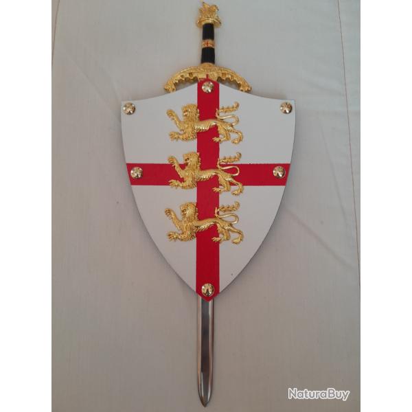 Mini bouclier bois et mini pe Trois Lions