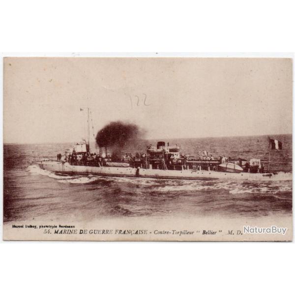 CPA - Marine de Guerre  -Contre -Torpilleur  " B�lier "N�1493