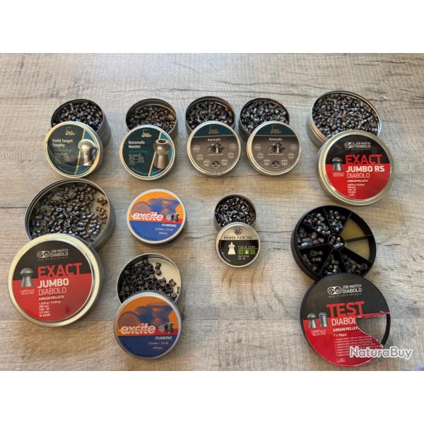 S�LECTION DE PLOMBS CALIBRE 5.5MM (.22)