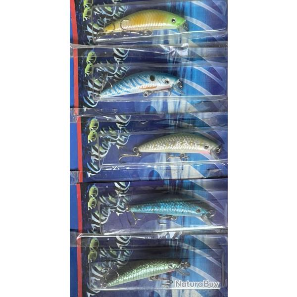 5 LEURRES A PALETTE DOUBLE TRIDENTS