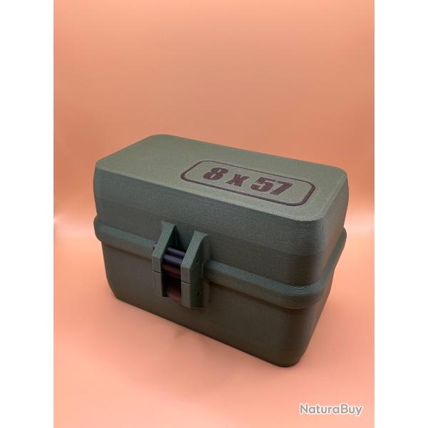 Bo�te de stockage / transport de munitions 8x57 verte