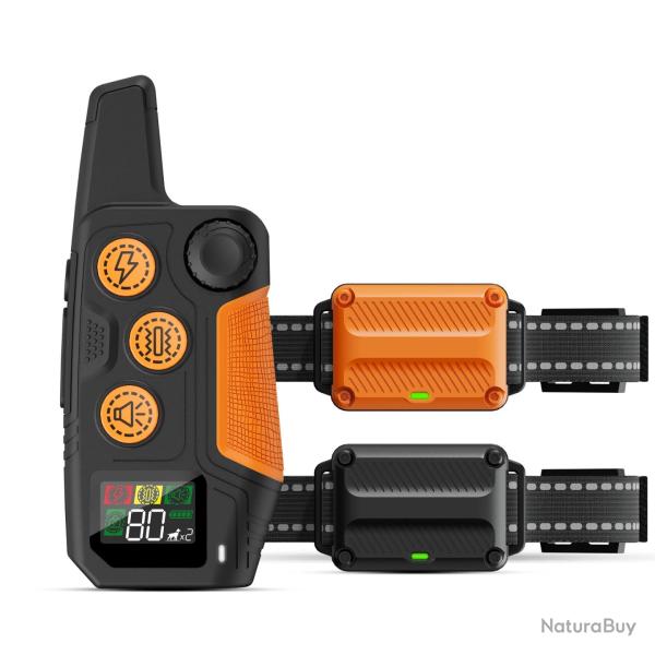 2 X Colliers de Dressage �lectrique pour Chiens T�l�commande 600m �tanche Modes Chiens 5 � 120 lbs