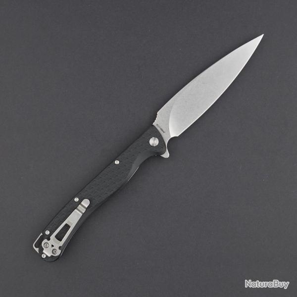 Couteau Daggerr Pero Lame Dague Acier 8Cr14MoV Manche FRN Noir Linerlock Clip DGRPRFBKSW